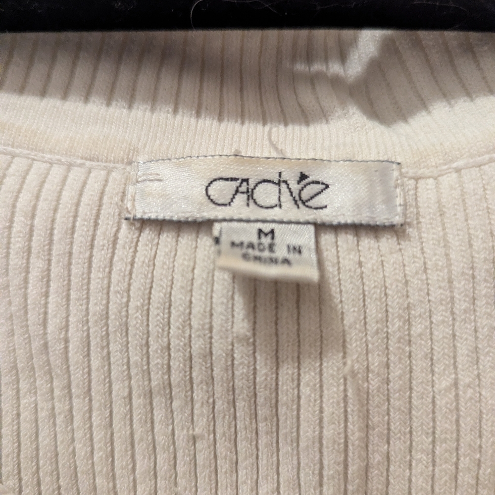 Cache Cream Ribbed Sweater - Picture 2 of 4